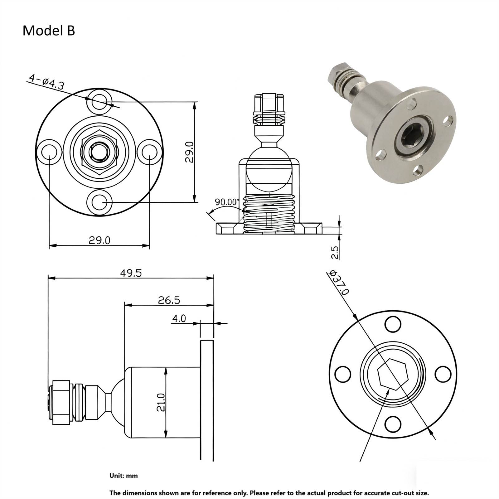 Adjustable Ball Joint Damper Hinge 2 Adjustable Ball Joint Damper Hinge 2